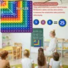 12x12 Multiplication 12+12 Addition Push Its Pop Bubble Fidget Toys, Right Angle Rainbow Educational Teaching Toys 3