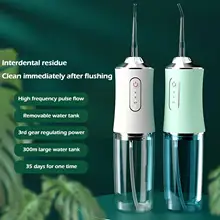  Irrigator Dental Water Jet For Teeth USB Rechargeable Portable Water Flosser 4 Nozzles 200ml Waterproof Ipx7 Tooth Clean 