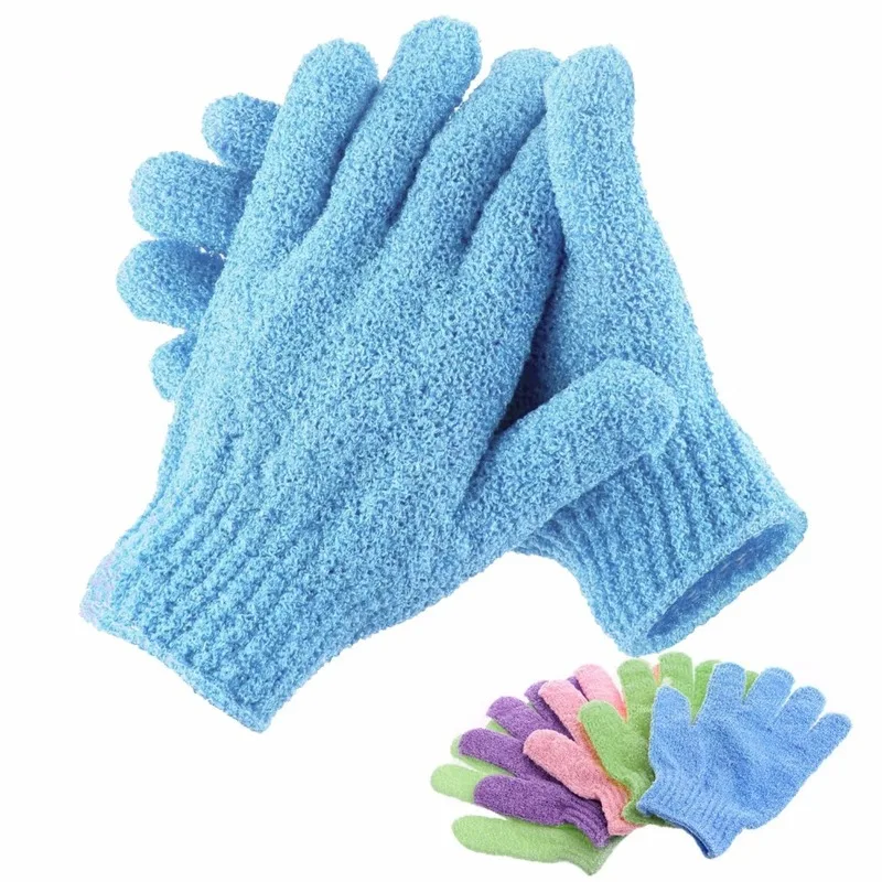 1 Pair Exfoliating Scrub Glove Body Scrub Peeling Bast Wisp Massage Moisturizing SPA Foam Sponge Skincare Washcloth Shower tool body scrub,body scrub glove
