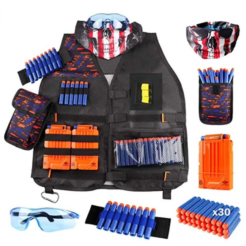 Kit Gilet Tattico Per Bambini Per Pistole Nerf N-Strike Elite Series Nerf Vest Toys Per Ragazzi E Ragazze