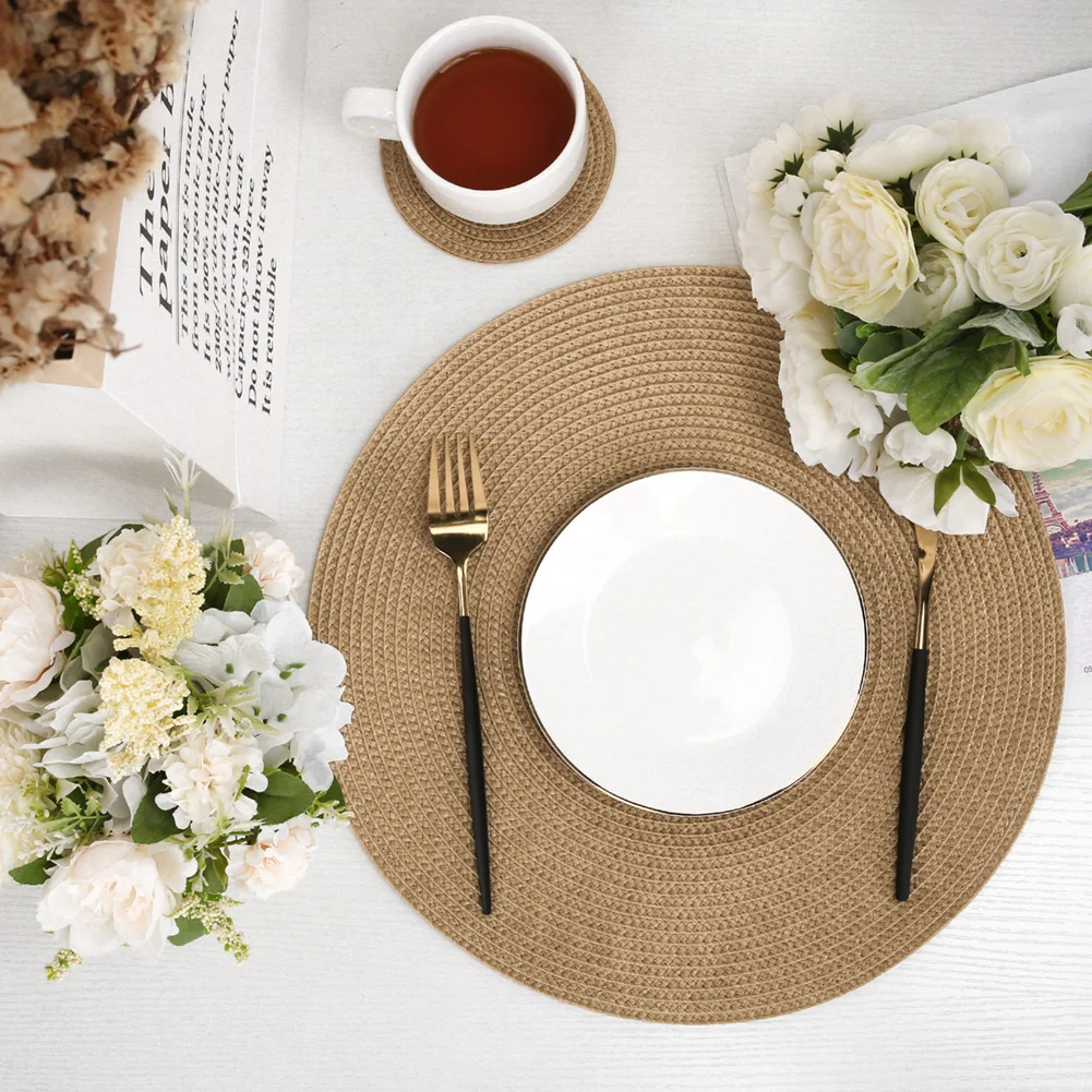 Woven Round Placemat Set 6