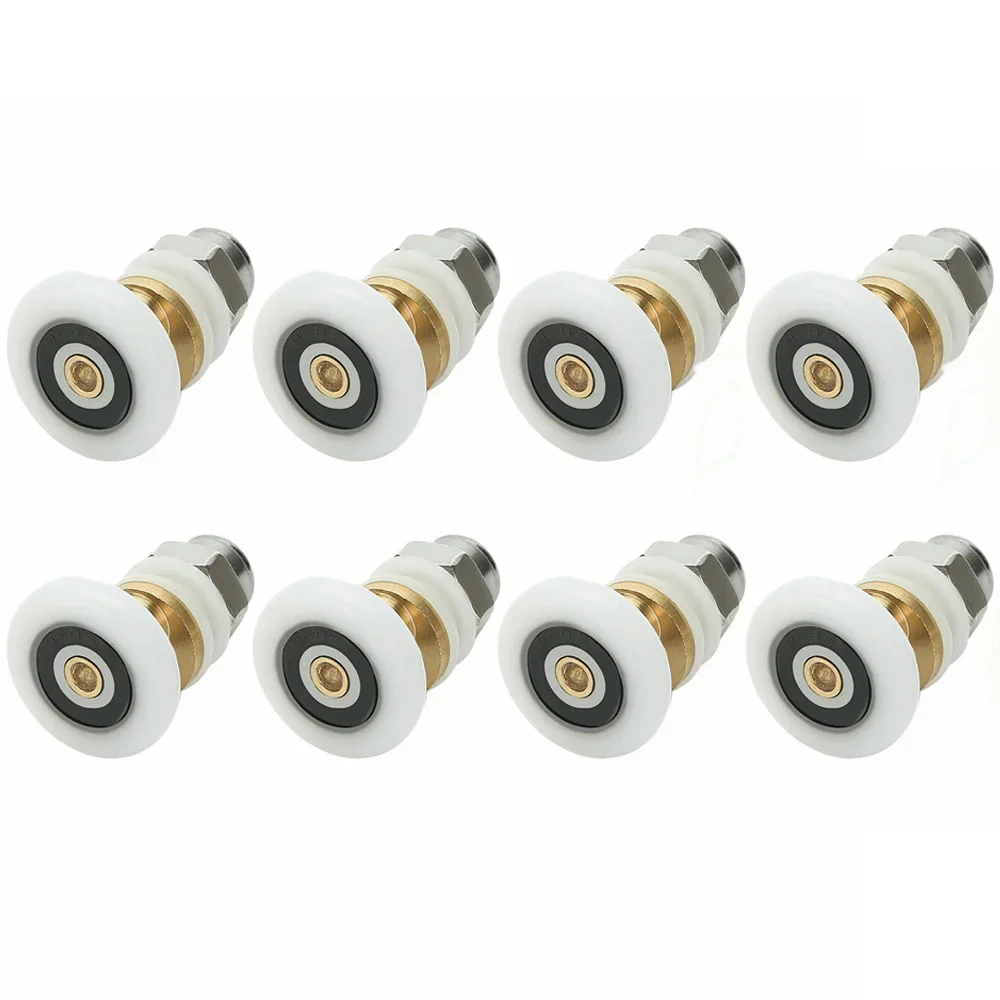 Shower Door Rollers 8PCS Roller Diameter 19mm/23mm25mm/27mm for Bathroom Glass Sliding Door Pulleys/Runners/Wheels shower room accessories