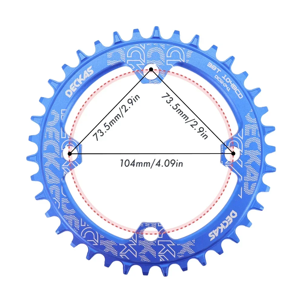 Bike chainring Bike Chainring Round 104 BCD 30T-50T MTB Road Bike Mountain Chainwheel 104bcd