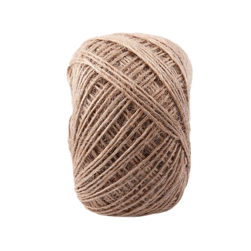 Natural Textured Hessian Jute Twine String Tag Label Hang Rope Wedding Home Woven Decorative DIY Crafts 100M 1mm