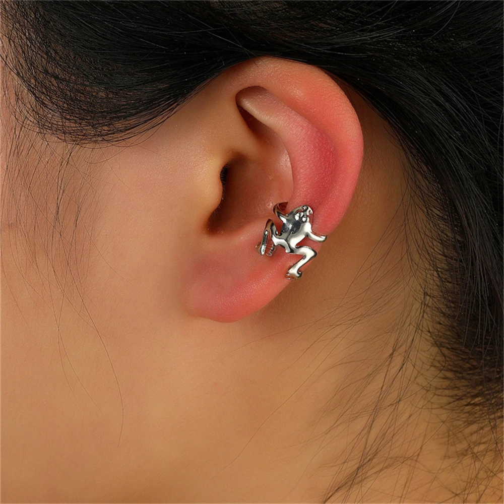 Women's Girls Ear Clip Earrings Green Frog Cartoon Animal No Piercing Aesthetic Jewelry Gifts ear clip earrings clip earrings ear clip ear accessories