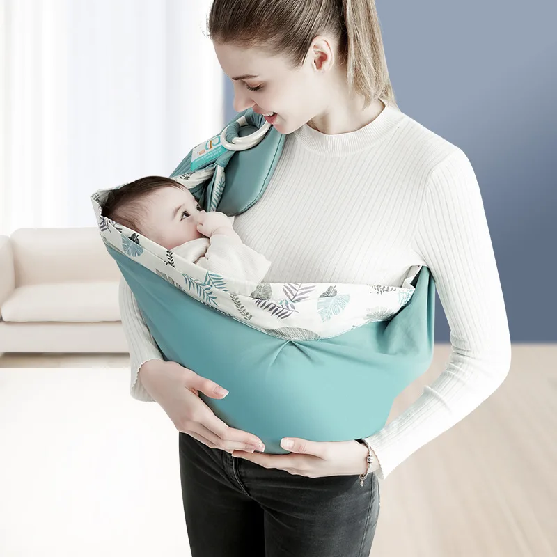 

Baby Wrap Newborn Sling Dual Use Infant Nursing Cover Carrier Mesh Fabric Breastfeeding Carriers Up To 130 Lbs (0-36M)