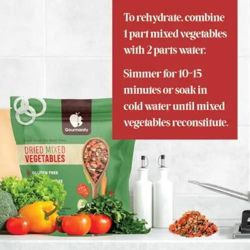 5lb Tasty Vegetable Soup Blend Dehydrated Vegetables for Ramen Toppings Stews and Emergency Food Bulk Resealable Bag All Natura - Image 5