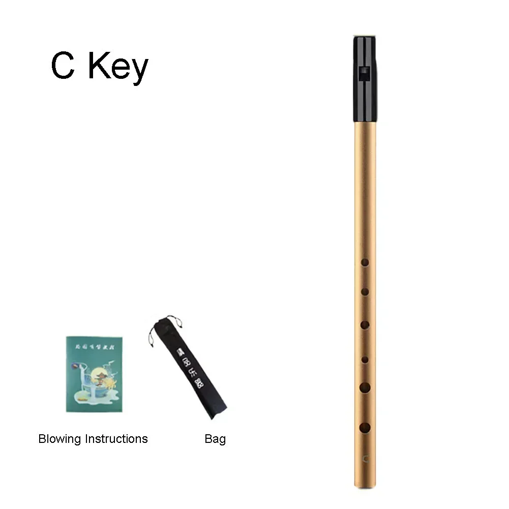 1pc Irish Whistle Flute Beginners Professionals C D Bb Key 6Hole Ireland Tin Penny Flute Instrument