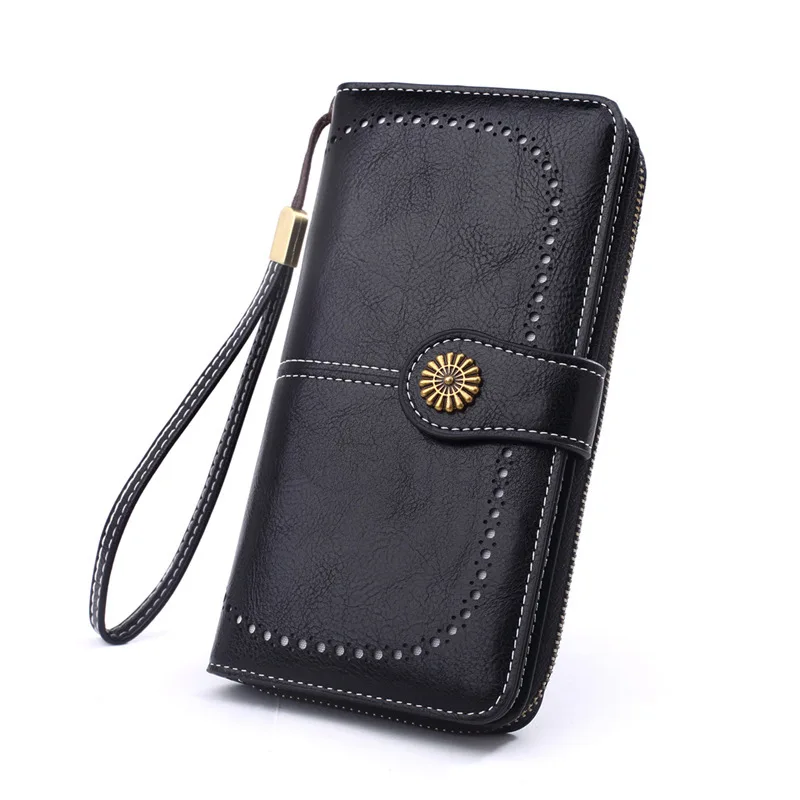New Pu Leather Women Wallets Female Long Hasp Purses Ladies Phone Purse Card Holders Fashion Large Capacity Money Bag Carteras 5