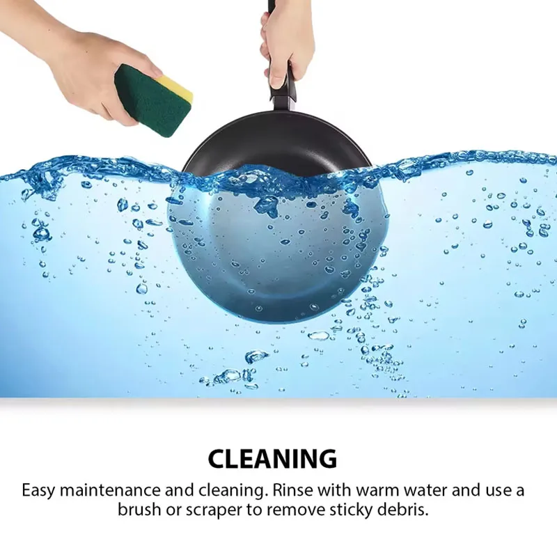 3PCS Cast Iron Skillet Non-Stick Pancake Steak Frying Pan Mini Meat Egg Skillet Home Flat Bottom Pan Cookware Oil Splatter Pot - Image 4