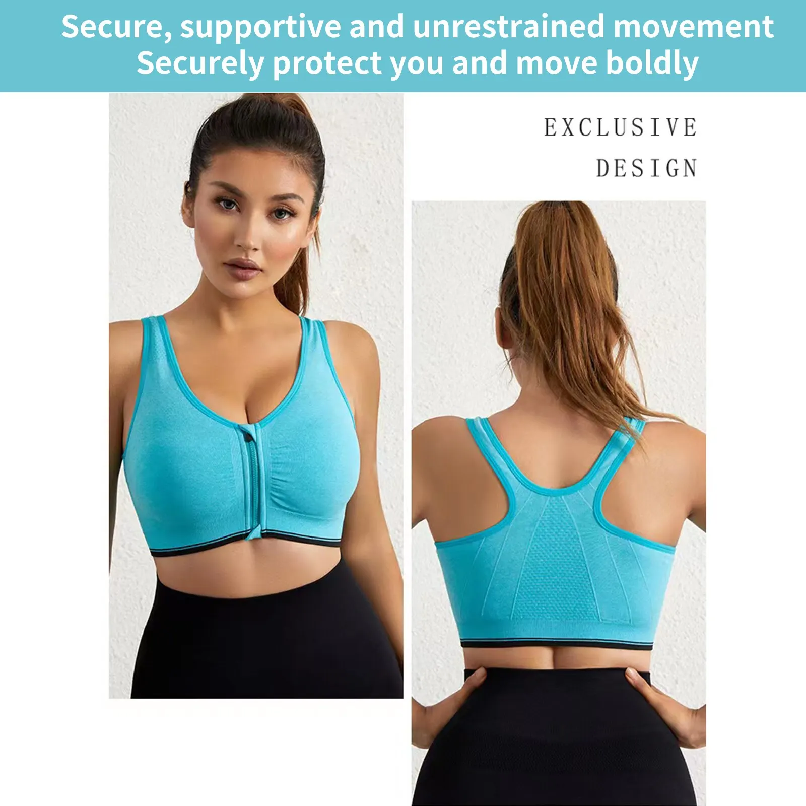 Women Seamless Bra Underwear Camisole Crop Top Free Size Front Zipper Breathable Sports Fitness Yoga Casual