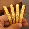 24K Gold Plated Dubai can open  Bangle for Women Middle East Gold Bangles Ethiopian Mesh Bracelets Wedding Jewelry African Gifts 4