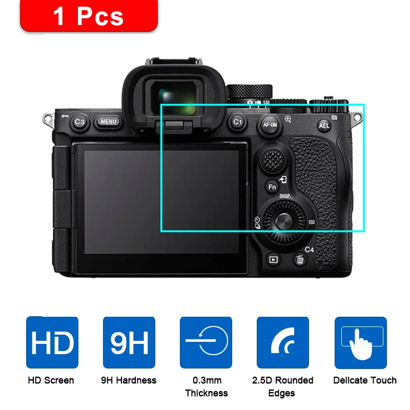 1PCS Tempered Glass For Sony Alpha A7RV A7R5 A7IV A7M4 A7M3 A7M2 A7II A7III A7R2 RX100 ZV1 M6 M7 Screen Protector Camera Film