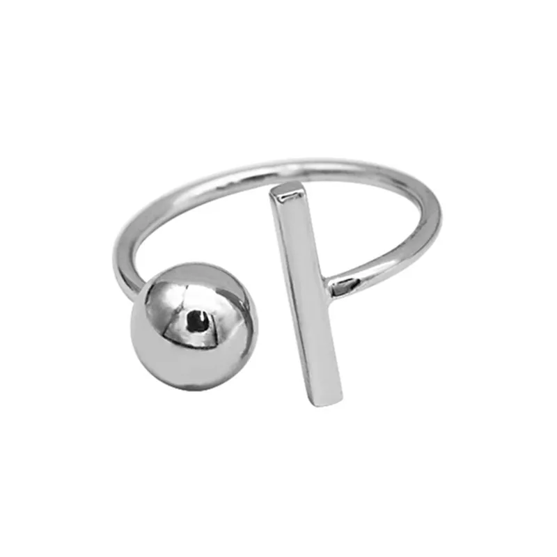 Korean Open Adjustable Finger Ball Lines Rings for Women Wedding Ring Jewelry Valentine's Day GIFT