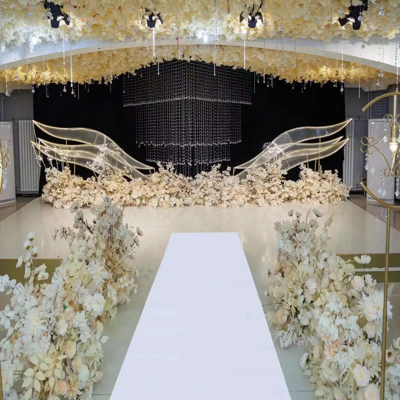 Wedding White Carpet, Anti Slip Hotel Corridor Carpet, Proposal Ceremony Banquet Celebration Event Carpet