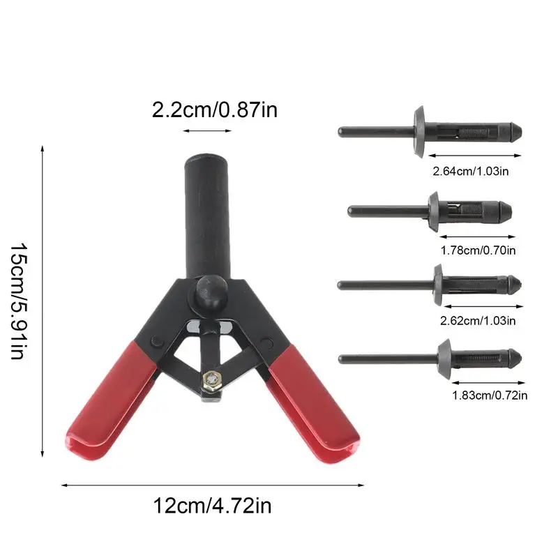 Rivet Tool Heavy Duty Riveter With 40Pcs Nylon Blind Rivets Automotive Riveting Tool Rivet Nut Tool Riveter Tool For Metal Wood 6