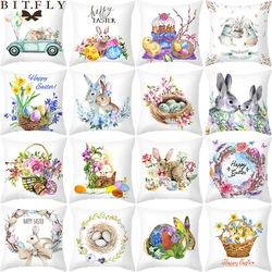 Home Decoration Cartoon Housing  Rabbit Easter  Polyester Pillow  Cushion