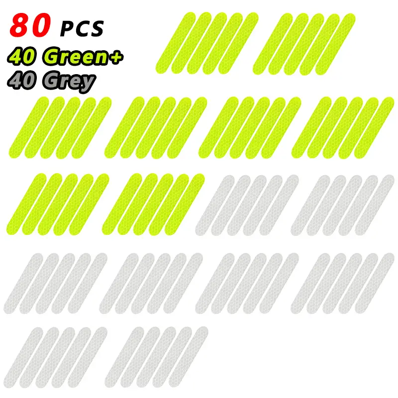 80-10PCS Helmet Safety Warning Reflective Stickers Strip Waterproof High Visibility Reflector Tape For Night Riding Walking Car - Image 12