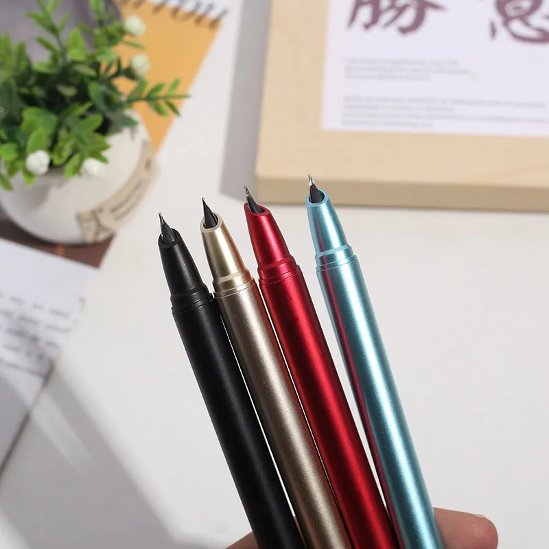 

Press pen, dark pointed 0.38, extra thin, for students' daily calligraphy practice writing, replaceable ink bag pen