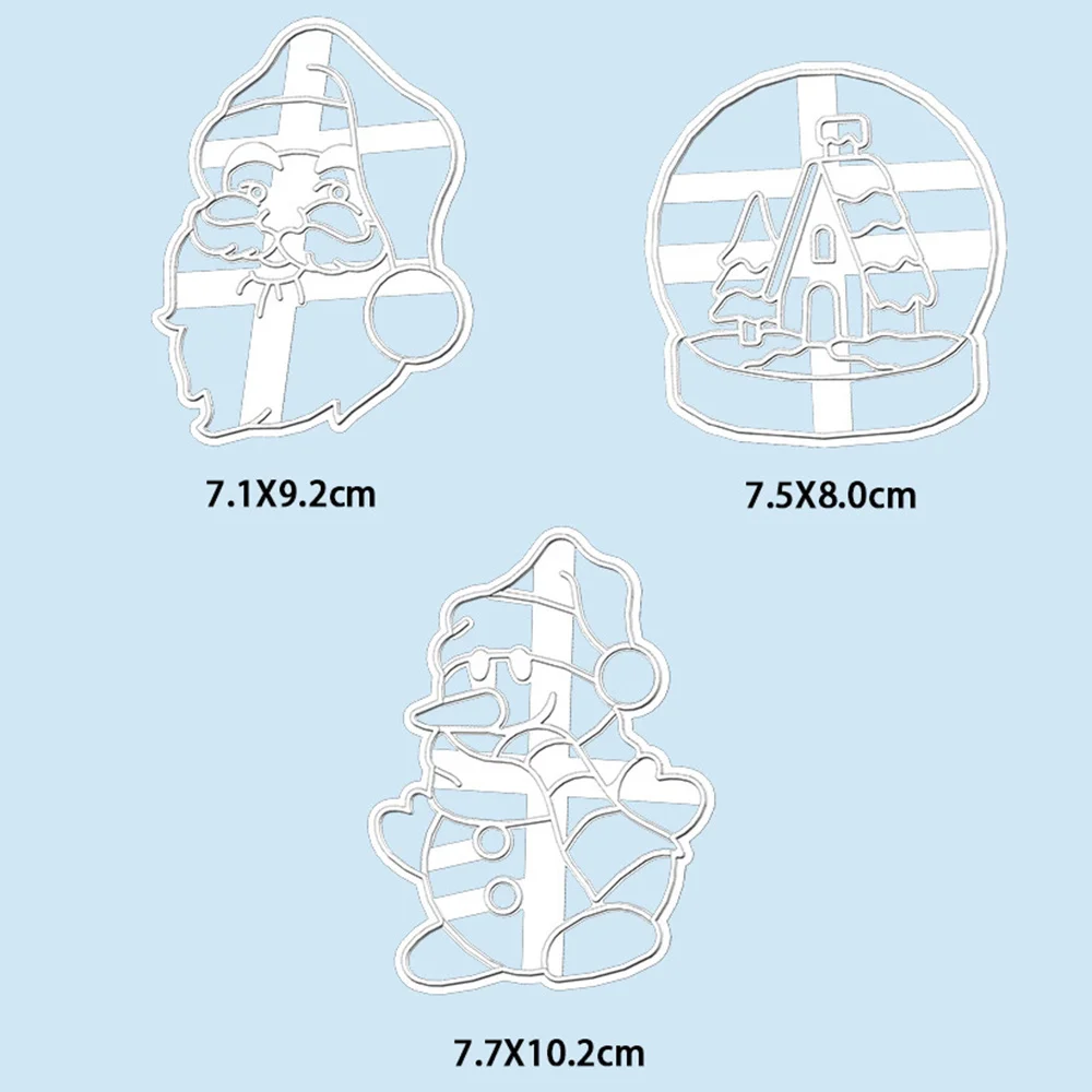 Description Picture 5 of itemChristmas Cookie Cutter Xmas Snowflakes Santa Claus Fondant Biscuit Embossing Mold DIY Plastic Pastry Baking Mould Kitchen Tools