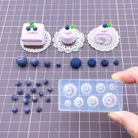 1Pc  Rabbit Blueberry 3D Acrylic Nail Mold Dog Nail Art Decorations DIY Design Blueberry Silicone Mold Pumpkin Nails Art Mold 2