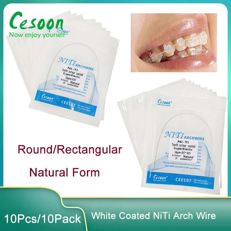 Round Orthodontic Arch Wire Dental Elastics 10 Packs Dental Orthodontic