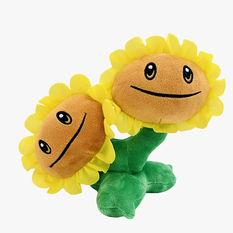 thumbnail image 1 of Peluches de personajes del videojuego Plants vs Zombies 2, muñecos de peluche de anime de PVZ Plants, Peashooter, SunFlower, regalos para niños, 1 of 5