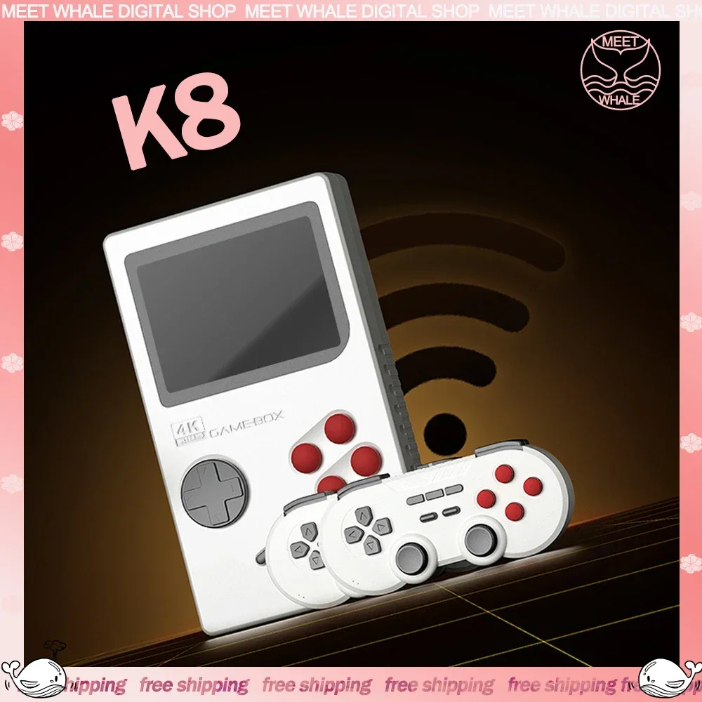 

K8 Retro Portable Handheld Game Console Open Source Android System Classic Wireless Gaming Emulator 3D TV Gaming Screen Boy Gift