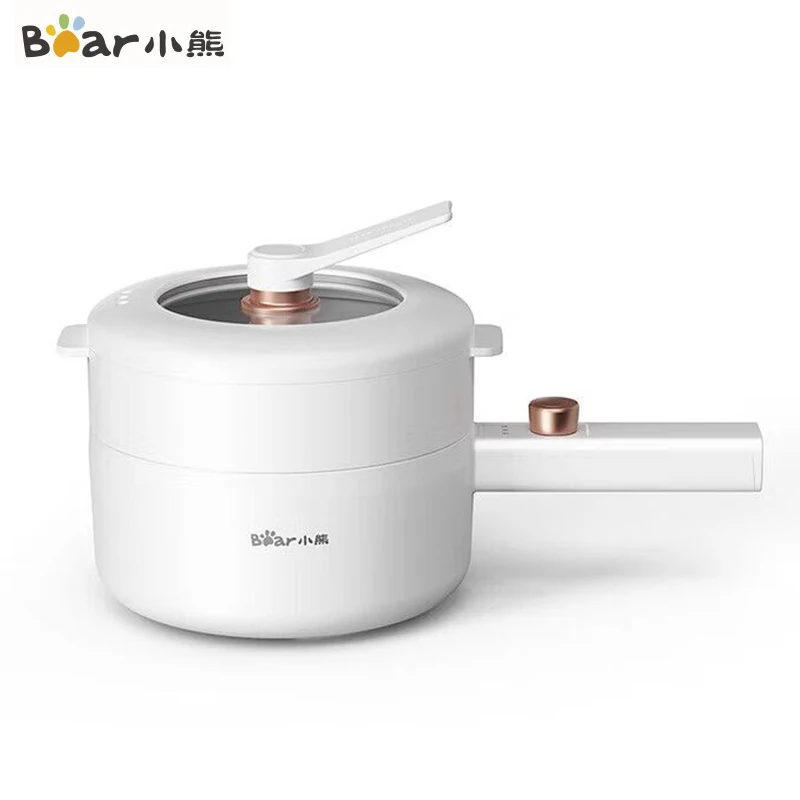 1.6L Bear Electric Cooking Pot 1-2 People 220V Electric Cooker Non-Stick Pot Mechanical MultiCooker Steamed Rice For Home