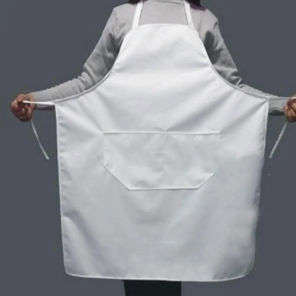 New Fashion Kitchen Aprons for Woman Men Chef Work Apron for Grill Restaurant Bar Shop Cafes White Waterproof Apron