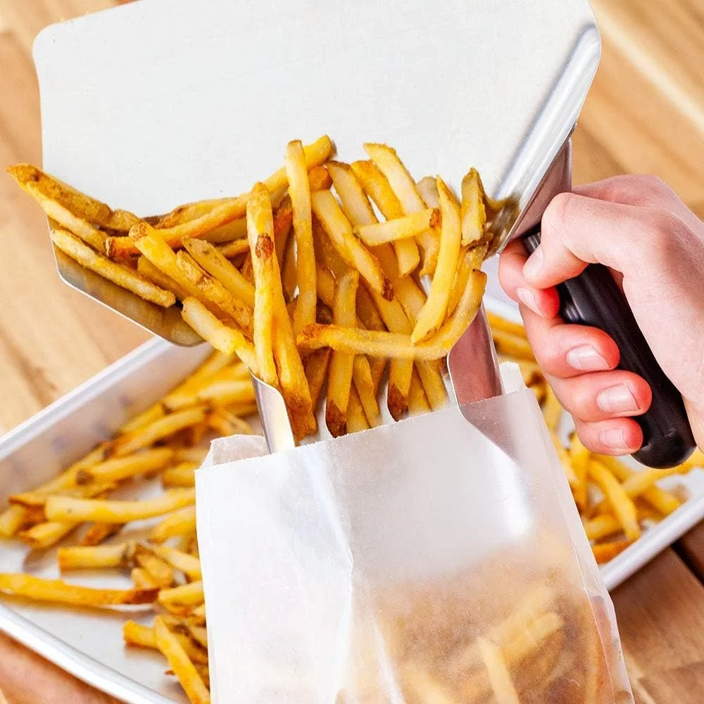 Single Handles Chip Scoop Food Grade Popcorn Bagger Kitchen French Fries Shovel Fry Scoop Shovel Fries Packaging Kitchen Tools