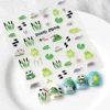 Frogs 5D Nail Stickers Decals For Nails Sticker Ongles Fake Nail Tattoo Wrap Slider 4