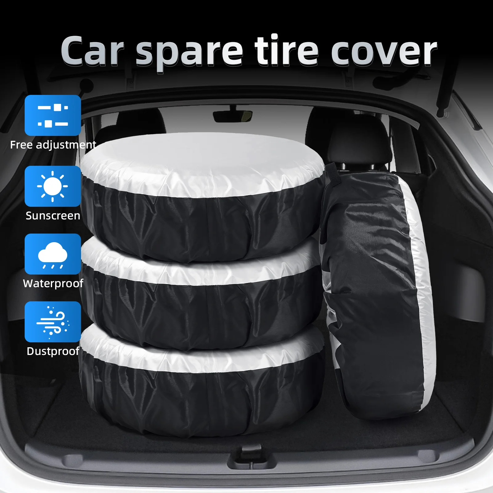Spare Tire Cover American Flag Vintage Camping Wheel Protectors Tyre Covers Weatherproof Wheel Covers Memorial Day Independence Day Tire Cover Camper - View #6