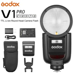Godox V1 Pro V1-C V1-N V1-S V1-F Pro TTL Li-ion Round Head Camera Flash Wireless Speedlight For Canon Sony Nikon Fuji Olympus