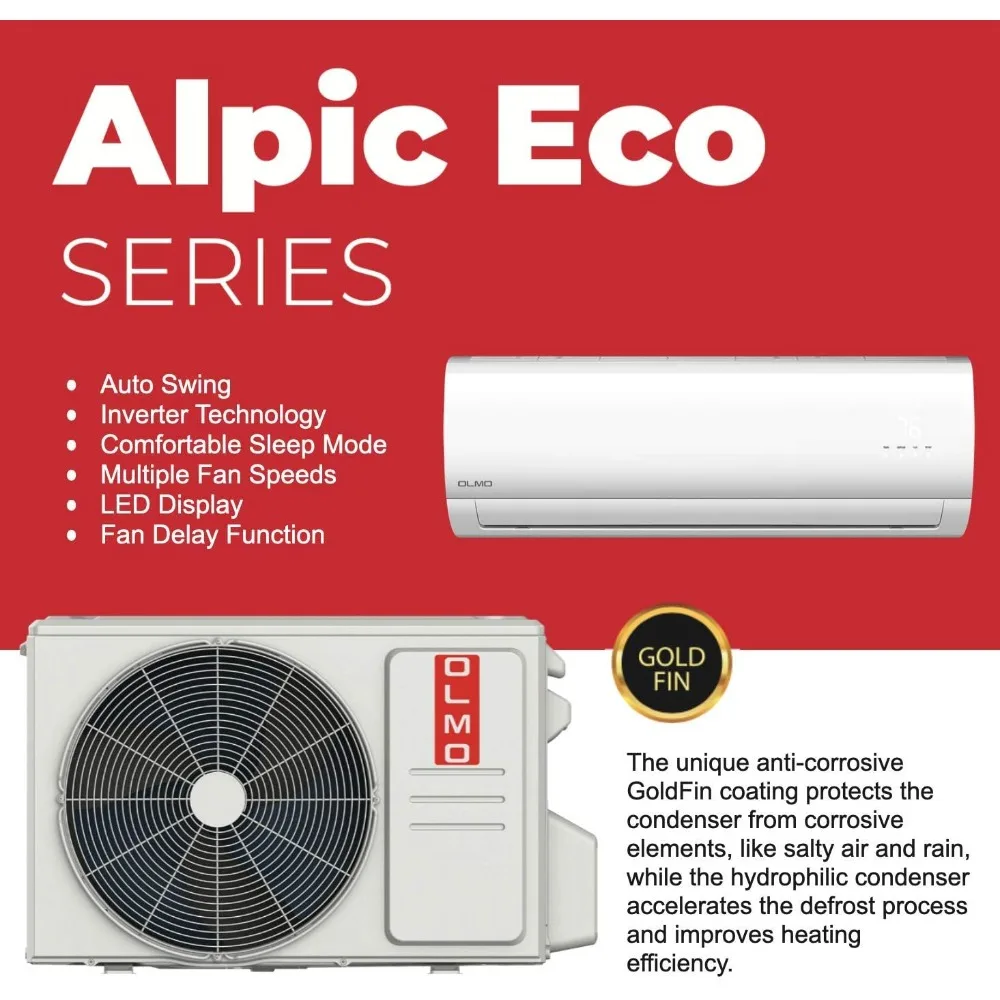 24000 BTU Ductless Mini Split Air Conditioner Heating and Cooling Full Set with 16ft Installation Kit 2