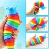 Fidget Slug Toy for children 18cm 3D Colorful Sensory Slug Relieves Fun Decompression Toy Creative Twist Caterpillar Fidget Toys 2