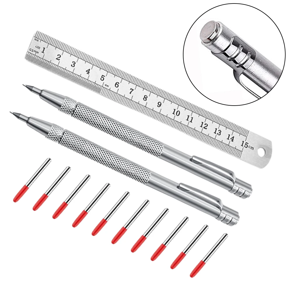 Scribe Pen Carbide Scriber Pen Metal Wood Glass Tile Cutting Marker Pencil Metalworking Woodworking Hand Tools