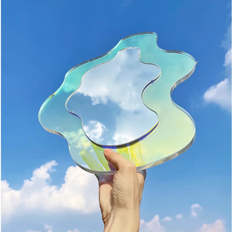 Acrylic Large Flower Colorful Mirror Living Room Home Decorative Wall Mirror Bedroom Table Standing Make-up makeup mirror acrylic mirrors wall mirrors