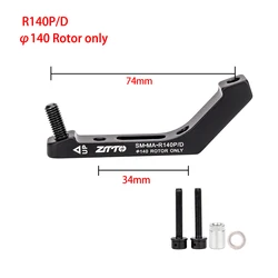 ZTTO Road Bike Disc Brake Mount Adapter, Post to Flat Mount, 140 - 160mm Rotor Compatibility (Rear 140mm adapter)