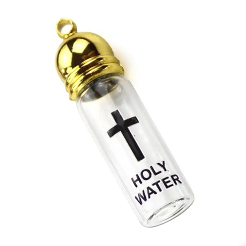 62KC Glass Holy Water Bottle With Lid Praying Bottle for Religious Ceremonies Gift