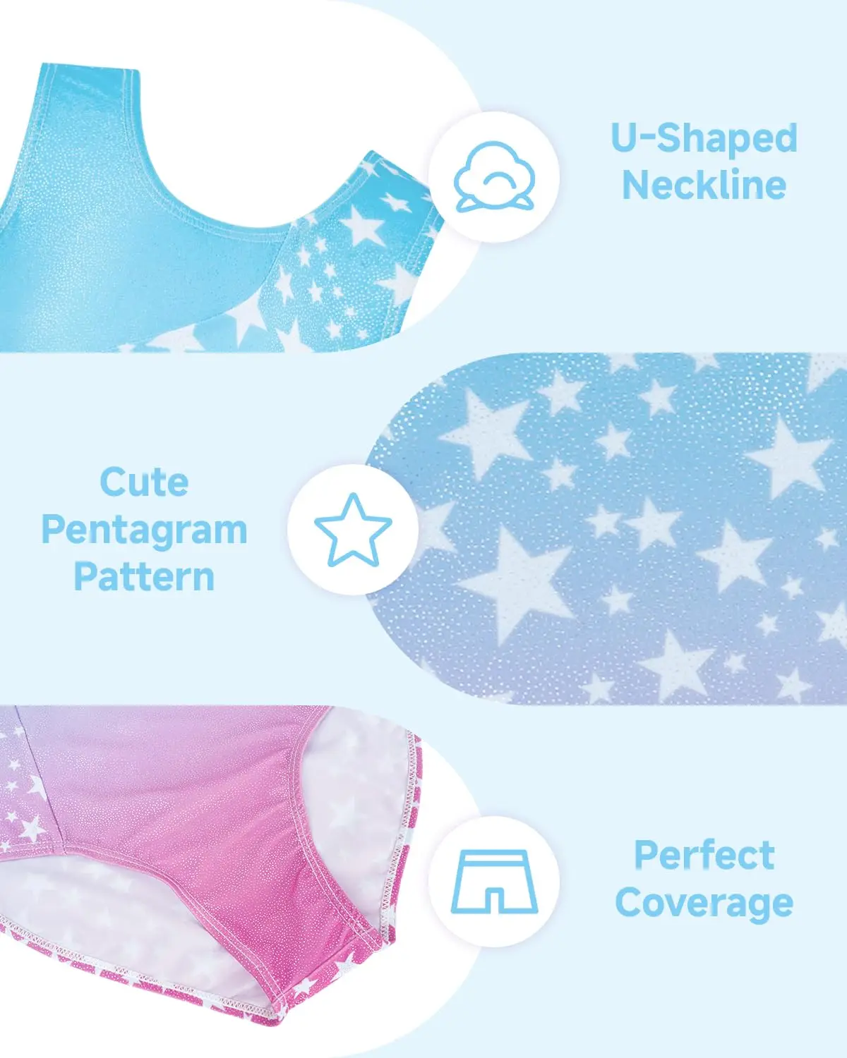 2024 Girls Gymnastics Leotards, Glitter Ballet Dance Unitards Biketards Activewear with Short & Hairband for Kids 3-12 Years