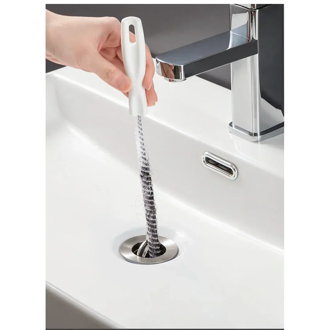 Pipe Dredging Brush Long Clean Kitchen Bathroom Hair Sewer Sink Cleaning Drain Pipe Flexible Cleaner Clog Plug Hole Remover Tool