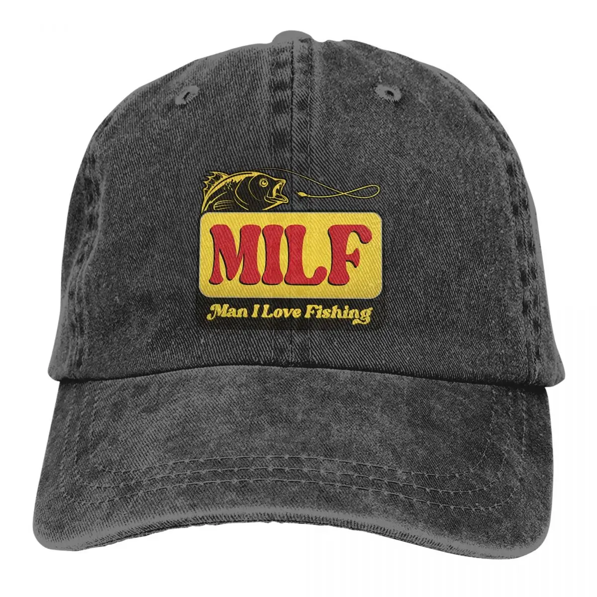 Baseball Cap Man I Love Fishing Dad Hat Sun Visor Peaked Cap_voghion.com
