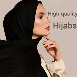 Fashion Modal Cotton Jersey Hijab Scarf Long Muslim Shawl Plain Soft Turban Tie Head Wraps For Women Africa Headband 170x60cm