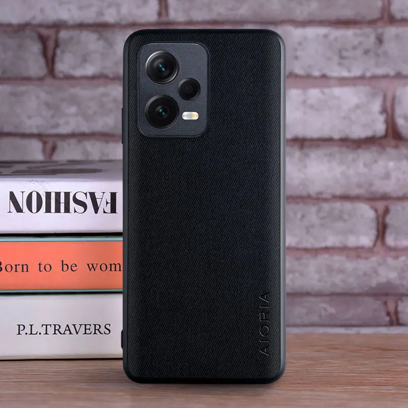 Luxury Textile Leather Soft Case for Xiaomi Redmi Note 12 Pro Plus Turbo