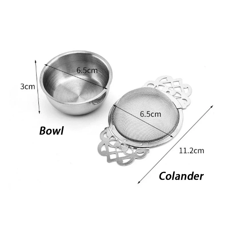 Double-layer Fine Mesh Tea Strainer Stainless Steel Filter Sieve Teaware Lace Tea Drain Useful Infusers Kitchen Accessories tea infuser tea strainer tea filter