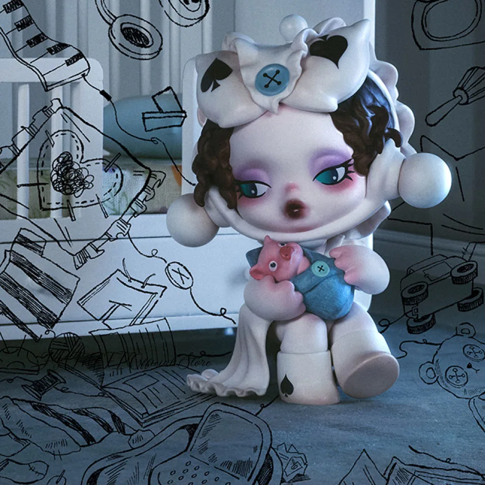 POP MART Skullpanda Everyday Wonderland Series Blind Box Toys Kawaii Anime Action Figure Surprise Mystery Box Dolls Girls Gift