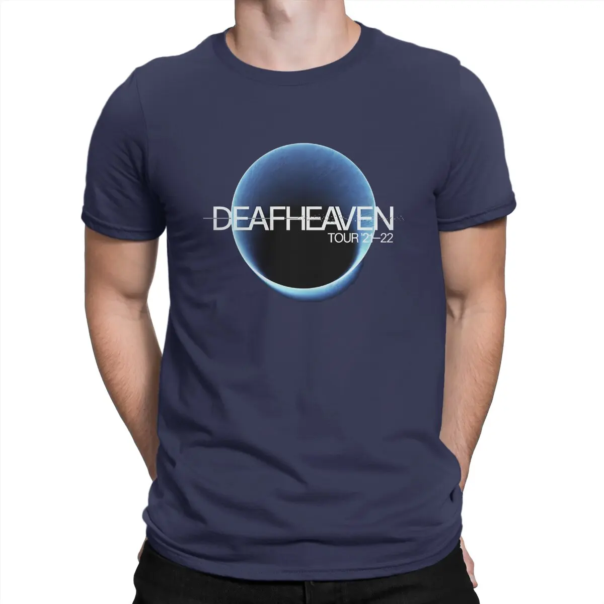 thumbnail image 1 of Camiseta de hombre Deafheaven con el logotipo de la gira, camiseta distintiva, sudaderas Harajuku, estilo hipster, 1 of 7