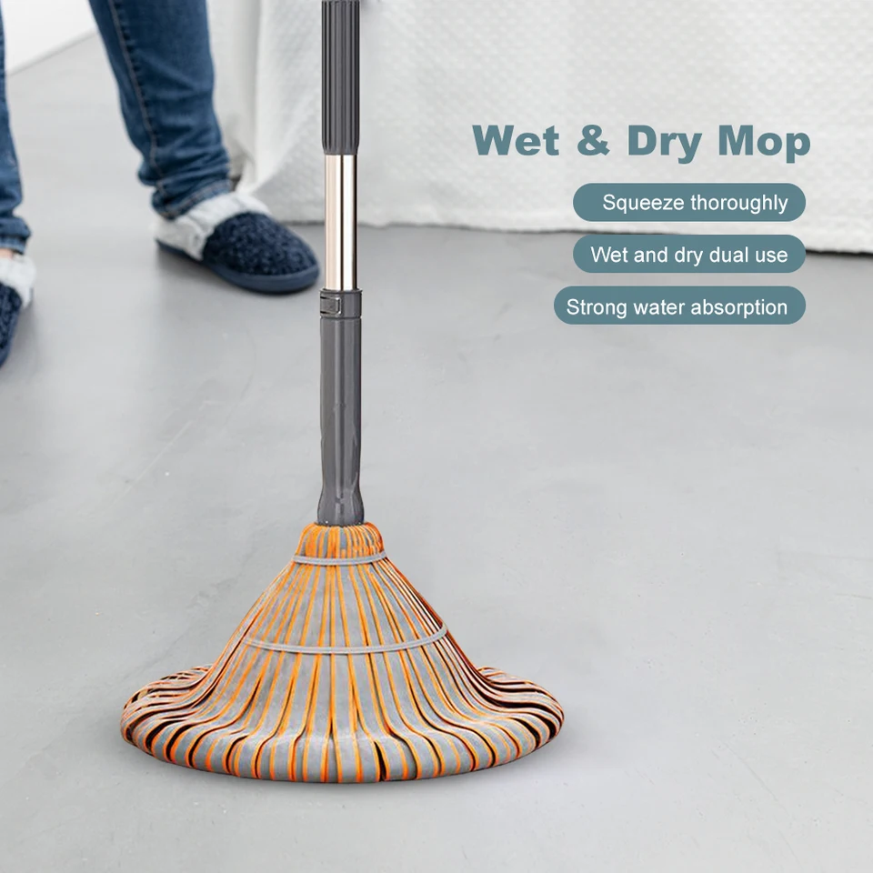 360 Rotante d Mop in Microfibra Rotante per Pavimenti d per la Pulizia dei Pavimenti Domestici delle Pulizie