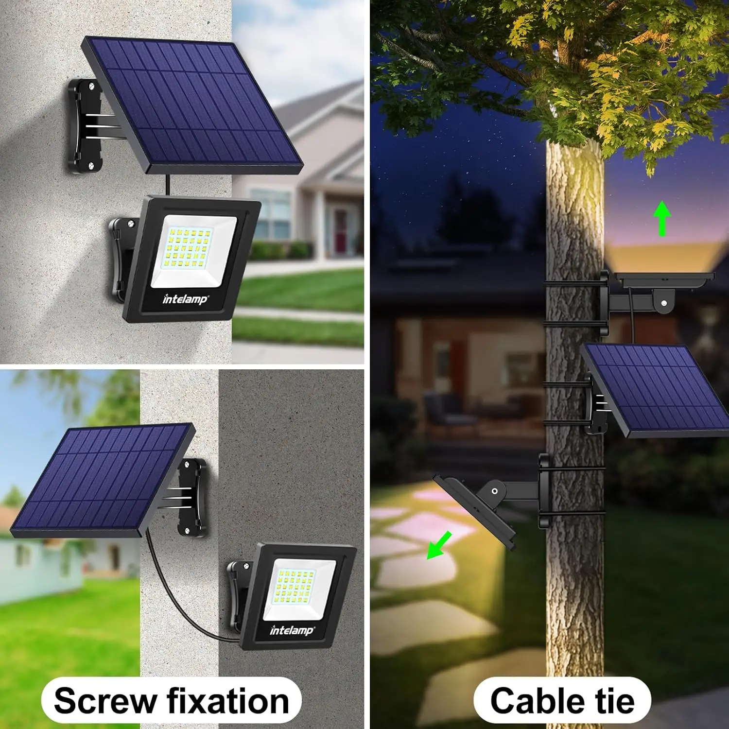 Solar Outdoor Lamp Solar Outdoor Light Super Bright Wall Solar Warm Light IP65 Waterproof Street Security for Many Outdoor Scenes